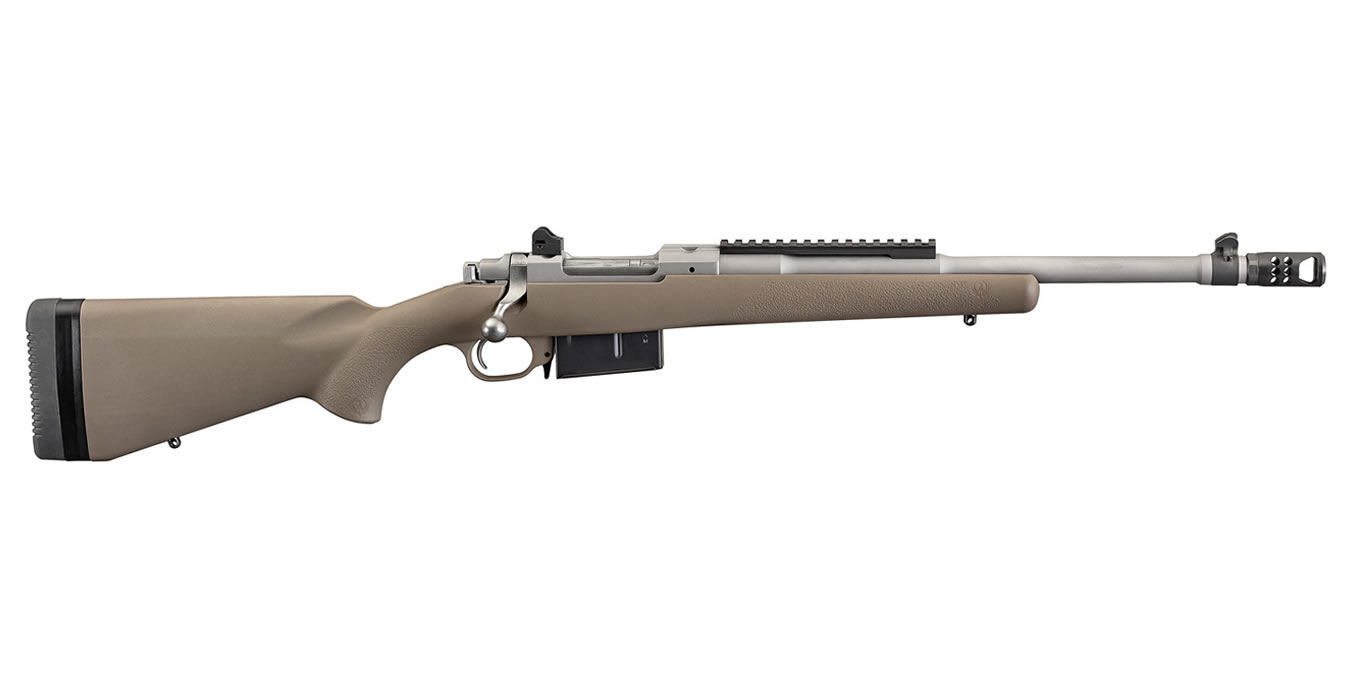 Ruger Scout 450 Bushmaster Bolt Action Rifle with Flat Dark Earth Stock - B...